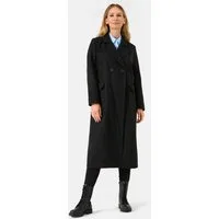 RICANO Langmantel Alberta Damen Wollmantel mit Reverskragen und Pattentaschen