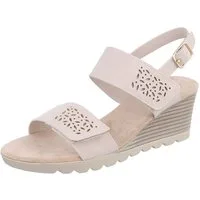 Ital-Design Damen Freizeit Keilsandalette (86706871) Keilabsatz/Wedge Keilsandaletten in Beige