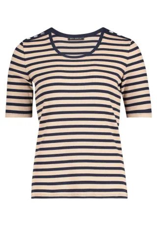 Betty Barclay - Streifen Shirt beige/blau - Gr. - 40