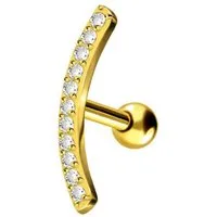 PIERCINGLINE Piercing-Set Titan Ohrpiercing KRISTALLBOGEN (Mini-Barbells, 1-tlg)