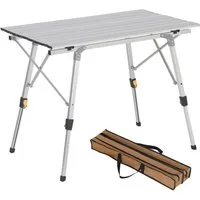 Woltu Campingtisch (1-St), klappbar, Gartentisch aus Alu, Balkontisch höhenverstellbar, 90x52cm
