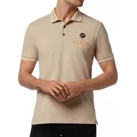 PHILIPP PLEIN Poloshirt mit Der Totenkopf-Print und das ikonische Hexagon-Logo
