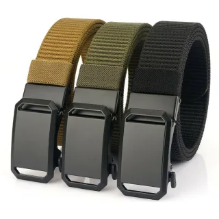 ZANLURE 125cm Metal Buckle Tactical Belt Nylon Wistand Inserting Buckle Military Fan for Men Women