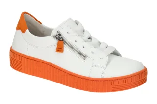 Gabor 63.334.23 Damen Sneaker wei? (clementine) Best Fitting Echtleder Keilab...
