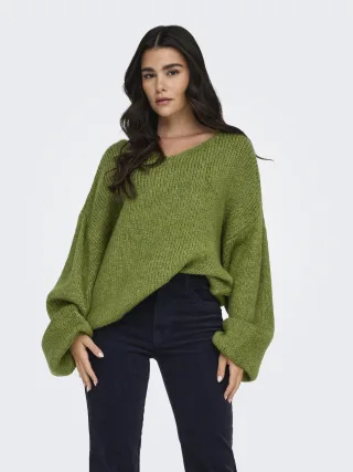 JDY - JDYDINEA L/S REVERSIBLE PULLOV. KNT NOOS fern - Gr. - S