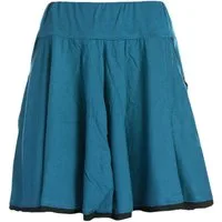 Vishes Minirock Zweifarbiger kurzer Damen-Rock Mini-Rock Tanz-Rock Baumwollrock Goa, Hippie, Retro Style
