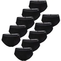 VIP Slip Premium Jersey Stretch - 10er Set - klassische Unterhosen (10-St) Unterwäsche Männer Herren Uni Baumwoll-Mix (95% Baumwolle) 10-Pack