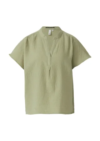 Q/S designed by - Bluse aus Musselin grün - Gr. - 32