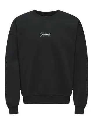 ONLY&SONS - ONSCERES SKI LS REG CREW SWE CS Jet Black - Gr. - XXL