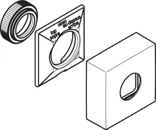 Hansgrohe Rosette 65/65 mm Metropol WAP/DAP mattschwarz, 93077670 93077670