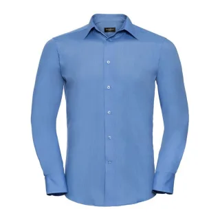 Russell Collection - Hemd für Herren Langärmlig (Business-Blau)
