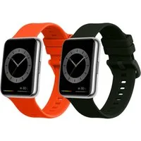 kwmobile 2x Uhrenarmband für Huawei Watch Fit 2 Armband Smartwatch, 2-tlg., Fitnesstracker Band Set aus TPU Silikon - Ersatzarmband Smartwatch
