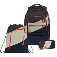 Satch Schulrucksack Pack Now or Never (3tlg, inkl. Schlamperbox und Sportbeutel)