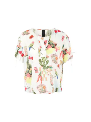 Marc Cain Sports - Blusenshirt mit Raffdetails white - Gr. - 34