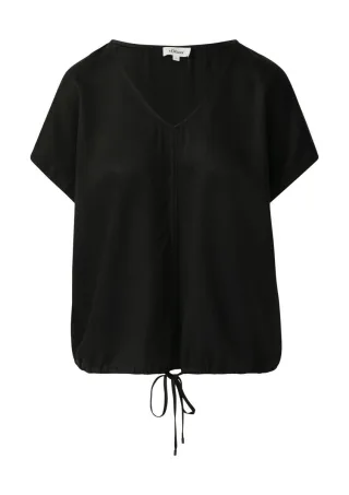 s.Oliver Red Label - Ärmellose Bluse aus Lyocell schwarz - Gr. - 38