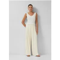 s.Oliver Chinos Hose Plissierte Wide-Leg-Hose