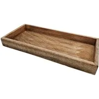 Meinposten Dekotablett Tablett Mangoholz Dekotablett Holztablett 40 x 18 cm (1 St)
