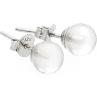 Lebensquelle Plus Einhänger für Ohrschmuck Bergkristall Ohrstecker 6 mm, 925er Silber