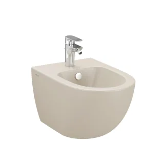 VitrA Sento Wand-Bidet 37 x 54 cm mit verdeckter Befestigung V-Fit 2.0 Sandbeige Matt,4338B022-1046 4338B022-1046