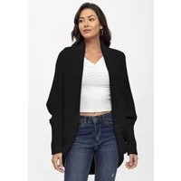 Felix Hardy Strickjacke Langärmelige Strickjacke aus Wollmischung mit Fledermausärmeln