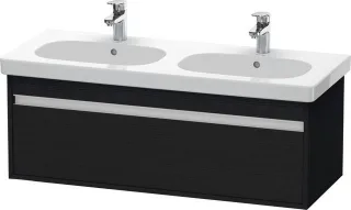 Duravit Ketho Waschtischunterbau wandhängend Eiche Schwarz Matt 1150x455x410 mm - KT666901616 KT666901616