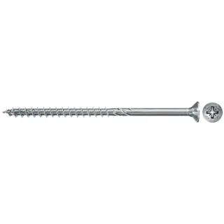 Fischer Spanplattenschraube 6,0x120 PowerFast FPF II CZP BC, Senkkopf, Kreuzschlitz PZ, Teilgewinde - 670502