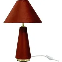 relaxdays Nachttischlampe Tischlampe mit Samtschirm, Ein-/Ausschalter, ohne Leuchtmittel, B