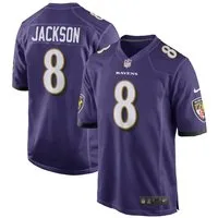 Nike Footballtrikot Nike Trikot Baltimore Ravens NFL Home Game Jersey Jackson 8