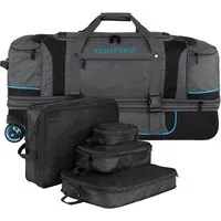 normani Reisetasche Reisetrolley 120-150 L mit Kleidertaschen, XXL Reisetrolley erweiterbar von 120 auf 150 Liter