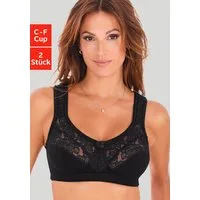 petite fleur by Lascana Entlastungs-BH (Packung, 2 Stück) ohne Bügel, Baumwollqualität, Packung – ideal für große Größen