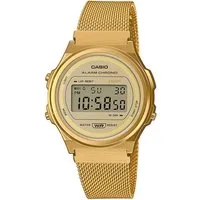 CASIO VINTAGE Chronograph A171WEMG-9AEF, Quarzuhr, Armbanduhr,Damenuhr,Herrenuhr, Digitialuhr, Edelstahlarmband