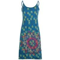 Vishes Sommerkleid Trägerkleid Damen Bedruckt Mandala Blüten Jersey Baumwolle Alternative Mode, Boho, Hippie, Ethno, Festival