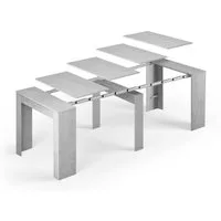 freiraum Kulissen-Esstisch EXTENSIBLE, ausziehbar bis 237cm, Zementgrau Dekor - 90/237x78x51 (BxHxT)