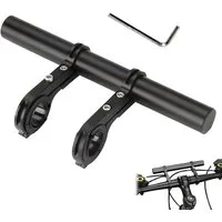 Refined Living Fahrradlenker Fahrradlenker-Extender-Halterung,Fahrrad Lenker Verlängerung, Multifunktionslenker, (20cm,Doppelte Halterung und StangeFahrrad Lenker Erweiterung Befestigungsadapter,Zum Anschluss von Fahrradlichtern,Navigationsgeräten,Ha