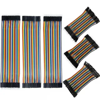 40 Pin Jumper Cable Male to Female/Male to Male/Female to Female 10cm 20cm 30cm Nickel Plated Copper Rainbow Color Wires