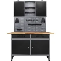 ONDIS24 Werkstatt-Set Werner, 120 cm, mit Lochwandsystem inkl. Haken