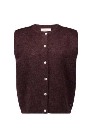Studio Anneloes - Bibi sls cardigan espresso - Gr. - S