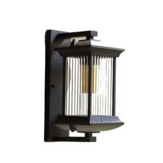 [EU Direct] Elfeland Outdoor Wall Light LED Sconce IP54 Waterproof Aluminum 3000K Warm Light Glass Shade Exterior Porch
