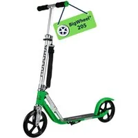 Hudora Cityroller BigWheel® 205 Tretroller - Höhenverstellbar & zusammenklappbar, (Kinder- & Erwachsenenroller für bis zu 100kg - Tretroller mit Ständer, Stabiler Aluminium-Roller), einklappbarer, höhenverstellbarer Kick-Scooter