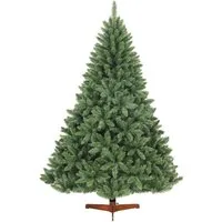 Salcar Künstlicher Weihnachtsbaum Künstlicher Tannenbaum mit natürlichen Zweigfarben und Echtholzständer, Nordmanntanne, 180 cm mit 730 Zweigen