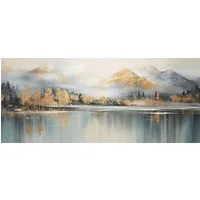 Bönninghoff Leinwandbild, Abstrakt, Abstrakte, Berge, Landschaft, Natur, See, Seebilder, Waldbilder (1 St)