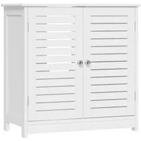EUGAD Waschbeckenunterschrank (1-St) Waschtisch 60x30x60 cm mit 2 Türe Weiß