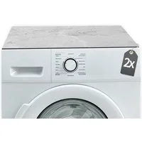Tabletop Antirutschmatte Waschmaschinenauflagen 2er Beton-Optik 60 cm Textil-Finish waschbar, 2-St., Rutschfeste Gummi Unterlage als Trockner Waschmaschinen-Abdeckung