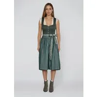 Spieth & Wensky Dirndl Heidi in Midi-Länge, extravagantes Schürzenband, Glitzerknöpfe