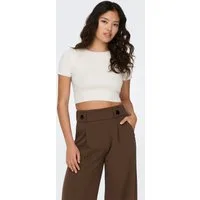 JDY Kurzarmpullover JDYCIRKELINE S/S CROP TOP KNT NOOS