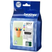 Brother 4 Druckerpatronen original Tinte LC-3217 BK / C / M / Y Multipack Tintenpatrone