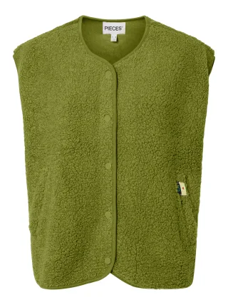 PIECES - PCKATTY TEDDY VEST NOOS BC Woodbine - Gr. - S