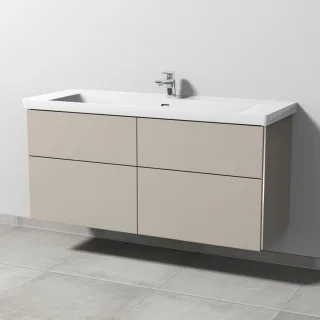 Sanipa 3way Waschtischunterbau zu Villeroy & Boch Subway 3.0 Waschtisch mit 4 Auszügen, Kaschmir-Mat BP8501U