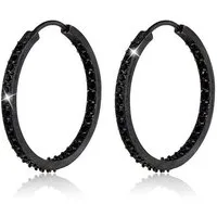 Elli Paar Creolen Creolen Funkelnd 925 Silber, mit Kristallen von Swarovski®