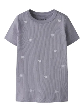 NAME IT - NMFNAKAL SS SLIM TOP NOOS Lavender Gray - Gr. - 98